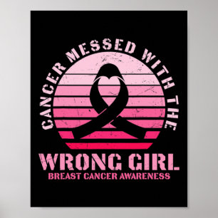 Poster Cancer Maltraité Avec La Fille Cancer Du Sein Aw