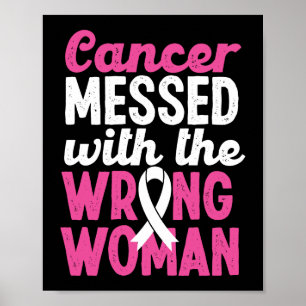 Poster Cancer Mis Au Courant Avec La Mauvaise Femme Cance