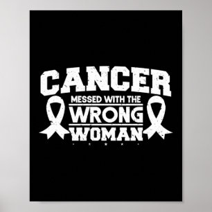 Poster Cancer Mis Au Courant Avec La Mauvaise Femme Cance