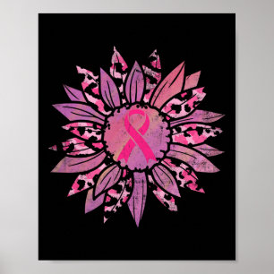 Poster Cancer Pink Ribbon Sunflower Breast Cancer de la p
