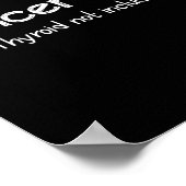 Poster Cancer Sans Thyroïde Cancer Support Ruban (Coin)