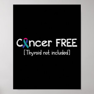 Poster Cancer Sans Thyroïde Cancer Support Ruban