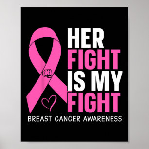 Poster Cancer Son combat est mon combat cancer du sein de
