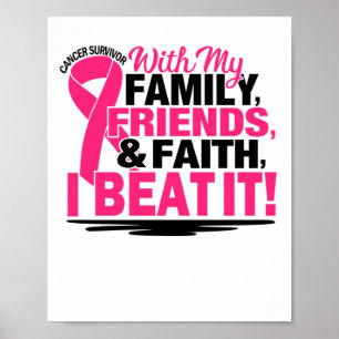 Poster Cancer Survivant Famille des amis