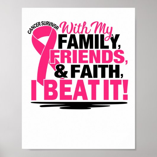 Poster Cancer Survivant Famille des amis (Devant)