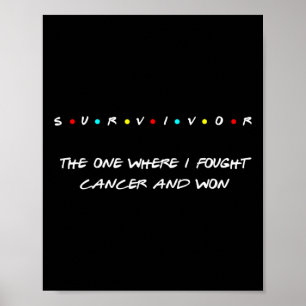 Poster Cancer Survivant Peau pulmonaire du sein Colon Thy