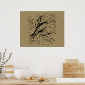 Poster Cancer Zodiac Constellation par Hevelius 1690 (Cuisine)