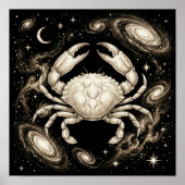 Poster Cancer Zodiaque Céleste Astrologie (Devant)