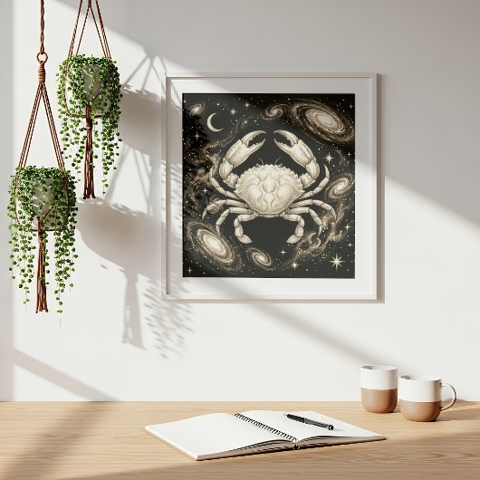 Poster Cancer Zodiaque Céleste Astrologie