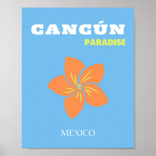 Poster Cancun Art, Art Tropical, Art Voyage, Preppy, Bleu