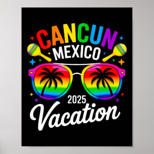 Poster Cancun Mexique 2025 Voyage Voyage Trip Plage Été