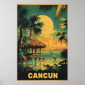 Poster Cancun, Mexique, Voyage (Devant)