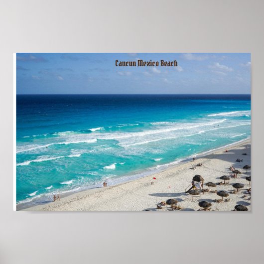 Poster Cancun, Plage du Mexique (Devant)