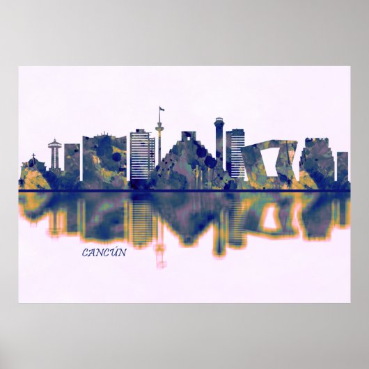 Poster Cancun Skyline (Devant)