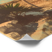 Poster Cancun Vintage Travel Poste (Coin)