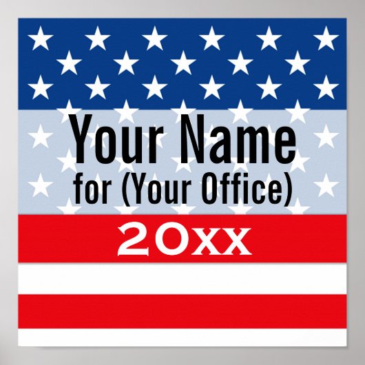 Poster Candidat imprimé non partisan de la campagne polit (Devant)