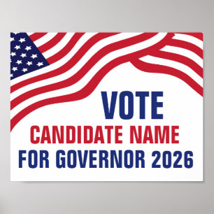 Poster Candidat politique personnalisé Campagne électoral