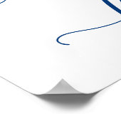 Poster Candy Bar Mariage Connexion Marine Blue Calligraph (Coin)