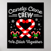 Poster Candy Cane Heart Crew We Stick Together Matching P (Devant)