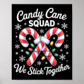 Poster Candy Cane Squad Cute Christmas Matching Design  (Devant)