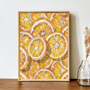 Poster Candy Citrus Swirl – Bonbon Citron Rétro