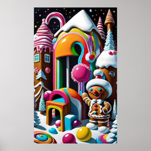 Poster Candy Coated Christmas Greeter - Ken Gage Art