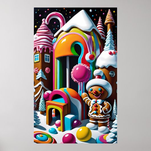Poster Candy Coated Christmas Greeter - Ken Gage Art (Devant)