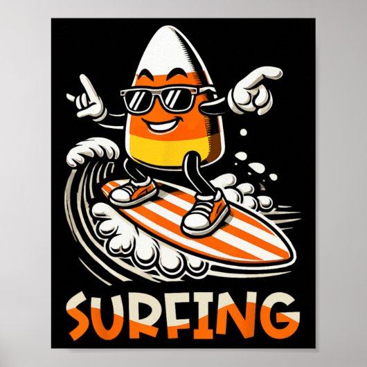 Poster Candy Corn Funny Halloween Design (Devant)