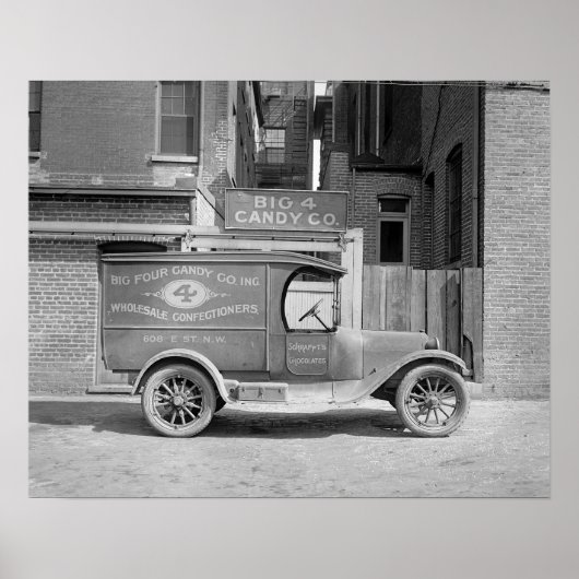 Poster Candy Delivery Truck, 1926. Vintage Photo (Devant)