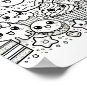 Poster candy donuts cakes coloring page (Coin)