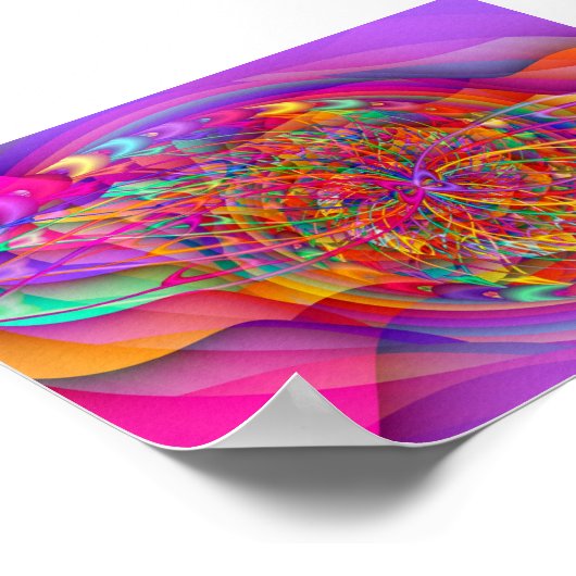 Poster Candy fractal Sky Art Abstrait (Coin)