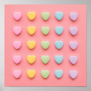 Poster Candy Hearts Portrait