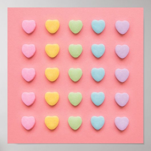 Poster Candy Hearts Portrait (Devant)