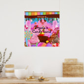 Poster Candy Land Imaginaire fête Anniversaire Personnali (Cuisine)