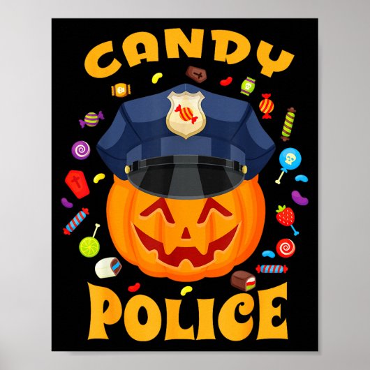 Poster Candy Lice Halloween Party Costume Security Funny (Devant)