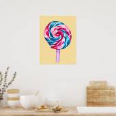 Poster Candy lollipop eau douce art (Cuisine)