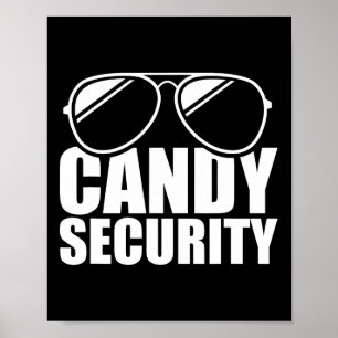 Poster Candy Sécurité Amusante Costume d'Halloween facile