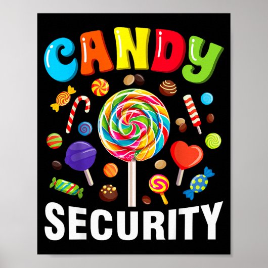 Poster Candy Security Funny Halloween Costume (Devant)