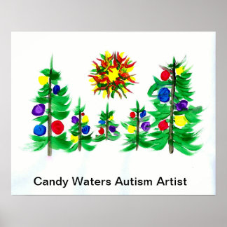 Poster Candy Waters Artiste de l'autisme