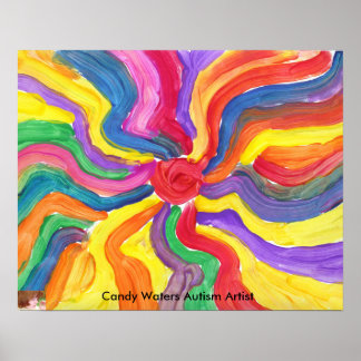 Poster Candy Waters Artiste de l'autisme