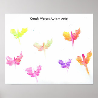 Poster Candy Waters Artiste de l'autisme