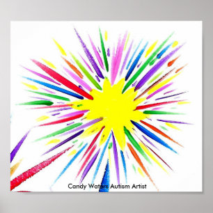 Poster Candy Waters Artiste de l'autisme