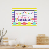Poster Candyland Lollipop Gumdrop Bannière fête d'anniver (Cuisine)