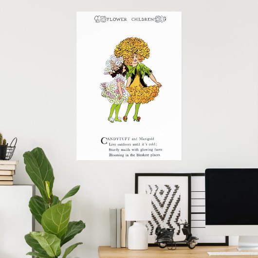 Poster Candytuft et Marigold (Bureau à domicile)