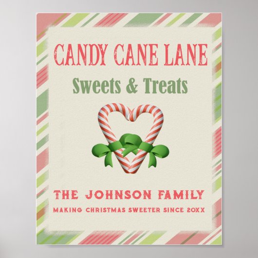 Poster Cane Cane Lane Famille Vintage Pastel (Devant)