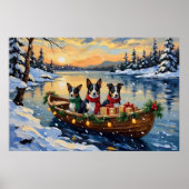 Poster Cane Corso Noël Bateau Vacances (Devant)