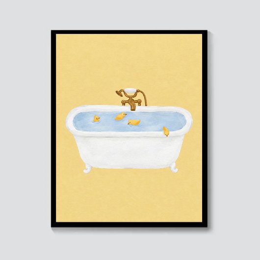 Poster Canetons dans la baignoire