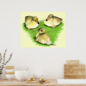 Poster Canetons de canard colvert enneigés (Cuisine)
