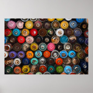 Poster Canettes à peinture Spray, graffiti,