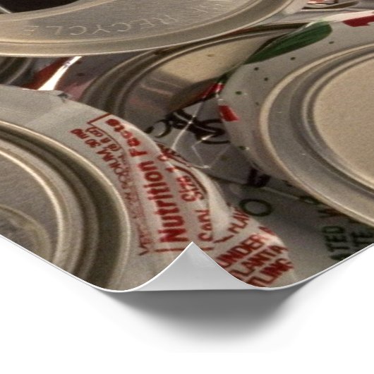 Poster Canettes en aluminium, recyclées (Coin)